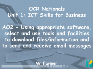 OCR Nationals Unit 1: ICT Skills for Business - St-James-ICT