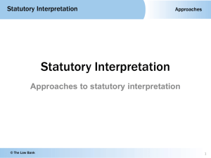 2 Approaches to Statutory Interpretation Activity PP