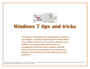 Windows 7 Tips and Tricks - CTC