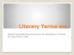Student Lit Terms Slide Shows