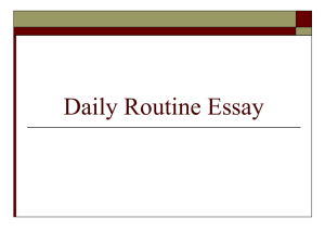 Daily Routine Essay