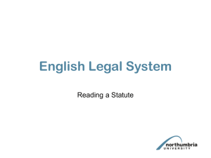 English Legal System 3 PowerPoint
