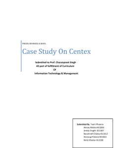 Case Study On Centex