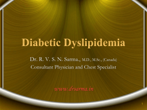 Diabetic Dyslipidemia – An Update