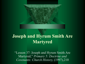 Joseph and Hyrum Smith Are Martyred