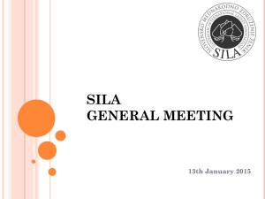 SILA GENERAL MEETING 13th January 2015