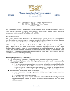 2015 CIGP Application Cycle - Florida Department of Transportation