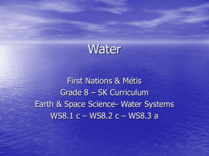 Water: First Nations and Metis