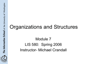 Organizational structures
