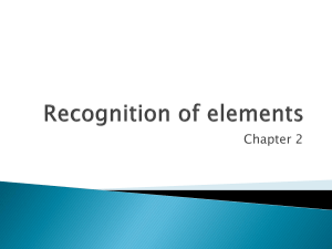 3 Recognition of elements