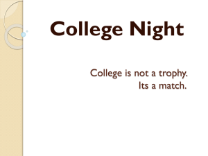 College is not a trophy. Its a match.