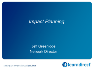 Learndirect presentaion: Impact Planning
