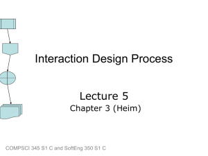 Lecture 5: Interaction Design Process