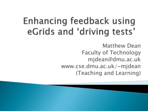 Enhancing Feedback Using eGrids and Driving Tests