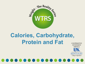Calories, Carbohydrate, Protein, and Fat