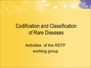 Rare Diseases Task Force Activity report
