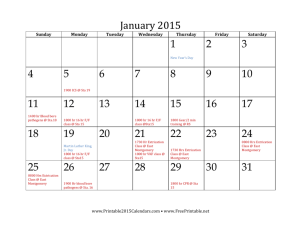 the 2015 Montgomery County Training Schedule to include all