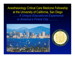 Fellowship - Department of Anesthesiology