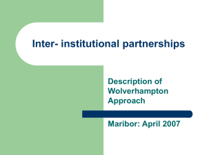 Intern-institutional partmership - Description of Wolverhampton
