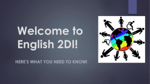 Introduction to English 2DI PowerPoint
