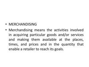 types of merchandising etc