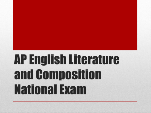 AP English Literature and Composition National Exam