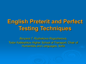 English Preterit and Perfect Testing Techniques