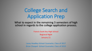 College Search and Application Prep