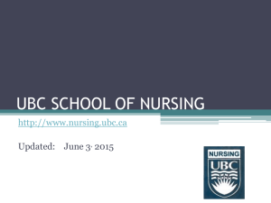 UBC SCHOOL OF NURSING