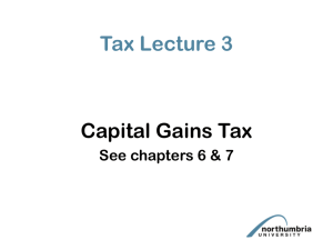 Capital Gains Tax PowerPoint