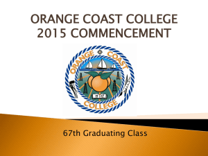 Orange Coast College Commencement 2015