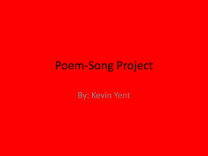 Poem-Song Project