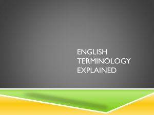 English terminology explained