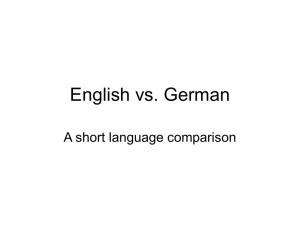 English vs. German