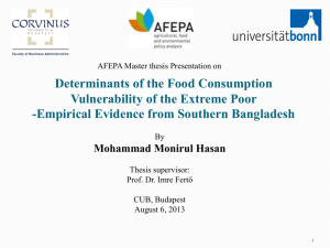 Impact of Natural disaster on the food consumption vulnerability of