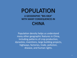 Population in China PPT