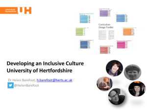 Feedback from University of Hertfordshire HEA Project