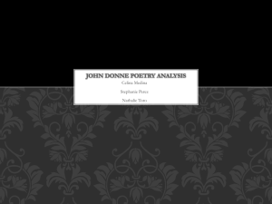 John Donne Poetry Analysis