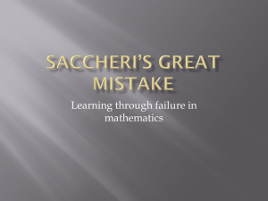 Saccheri's great mistake