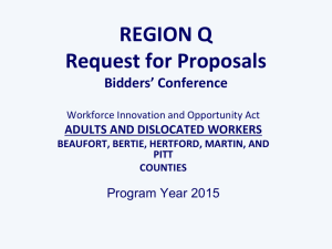 dislocated worker - Region Q Workforce Investment Consortium