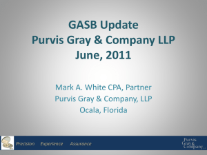GASB Update June 2011 - Purvis, Gray and Company, LLP