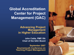 Advancing Project Management in Higher