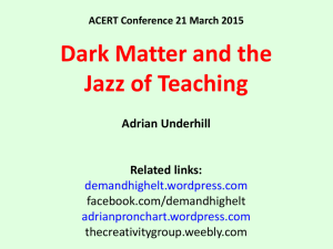 The dark matter of teaching