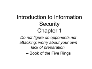 Introduction to information security