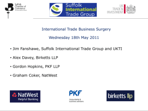 International Trade Business Surgery - May 2011