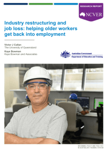 Industry restructuring and job loss: helping older workers get