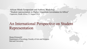Student representation in an international perspective