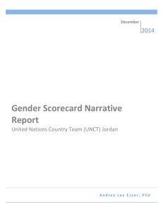 Gender Scorecard Narrative Report