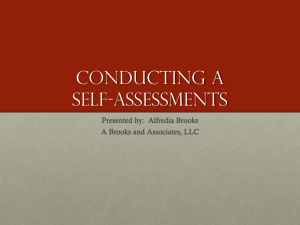 Conducting a Self-Assessment