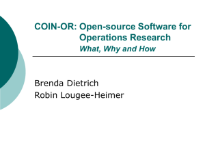 Open-source software for Operations Research